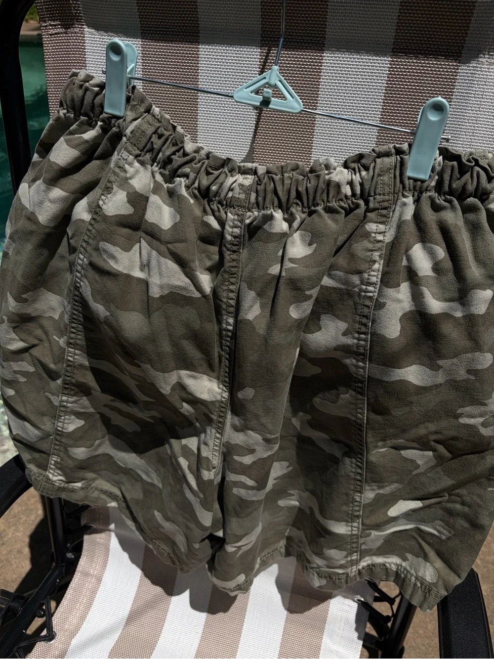 aerie Olive Camo Drawstring Utility Shorts - Picture 5 of 11